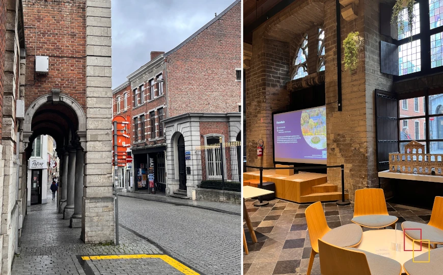 Naamsestraat y edificios universitarios históricos en Lovaina