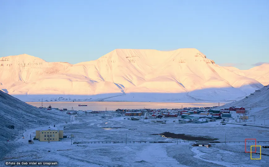 Paisaje polar de Svalbard