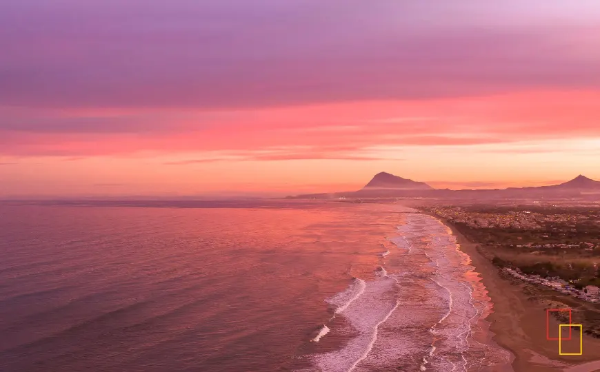 Playa de Rabdells en Oliva, arena fina y dunas
