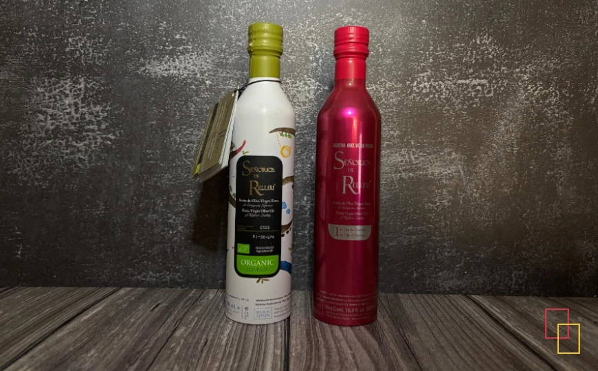 Botellas de Señoríos de Relleu Organic Coupage y Agatha Ruiz de la Prada by Señoríos de Relleu, seleccionadas entre los mejores AOVES de España en 2026