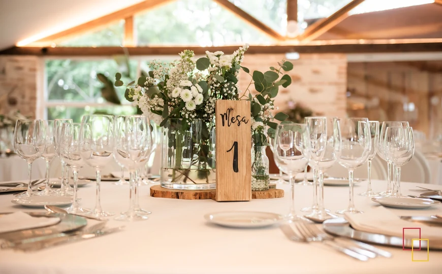 Mesa de boda decorada en Palacio de Esquileo