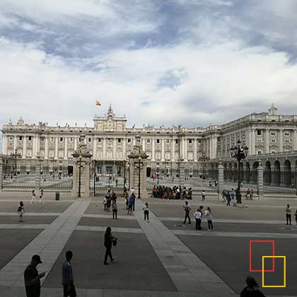 Palacio Real de Madrid vistas a la Plaza de la Armería