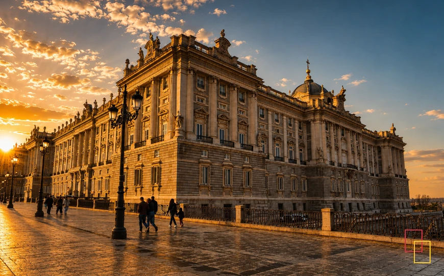 Palacio Real de Madrid visto desde el entorno de Ópera