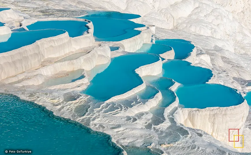 Piscinas naturales y travertinos blancos de Pamukkale