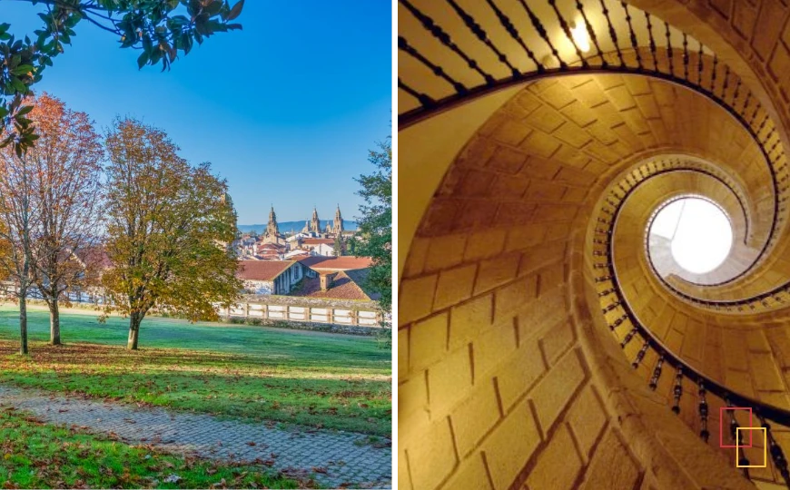 Parque de la Alameda con vistas a la Catedral de Santiago