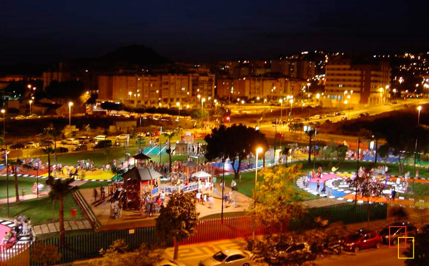 parque de cine en la barriada de Teatinos - Málaga