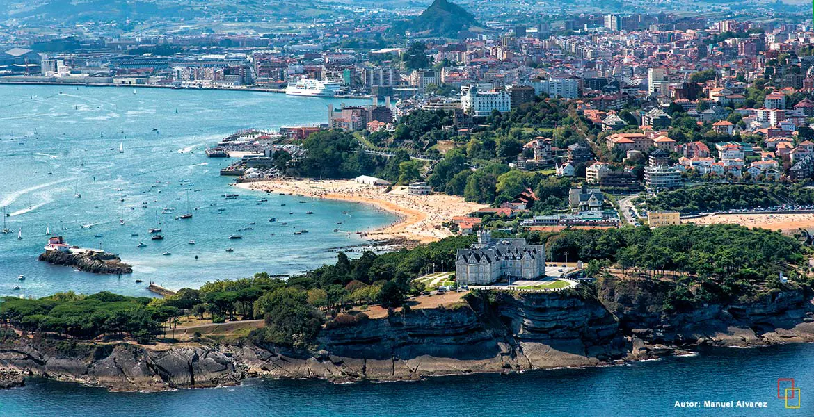 vista aérea de la Península de la Magdalena
