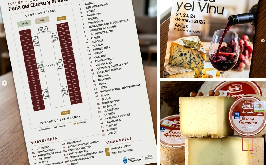 Plano de expositores de la Feria del Quesu y el Vinu de Avilés 2026