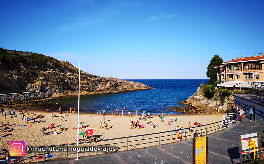 Playa urbana de la villa de Llanes: playa de Sablón