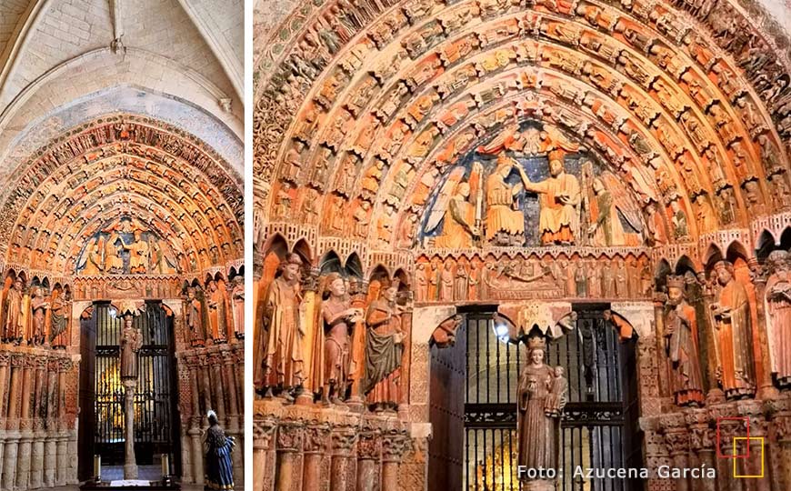 Pórtico de la Majestad, interior de la Colegiata