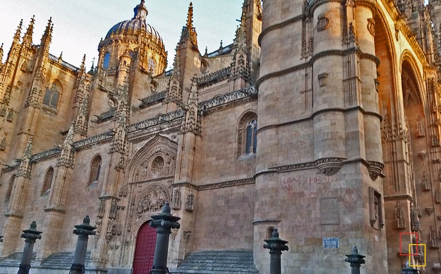 Vista de la fachada de la Catedral Nueva de Salamanca