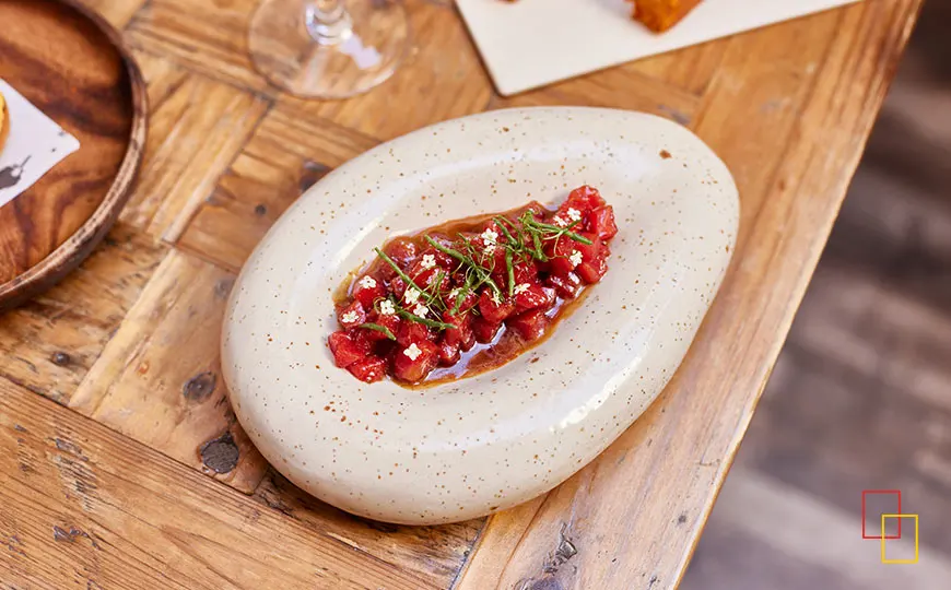 Tartar de atún con perfumes de Asia en La Mundana