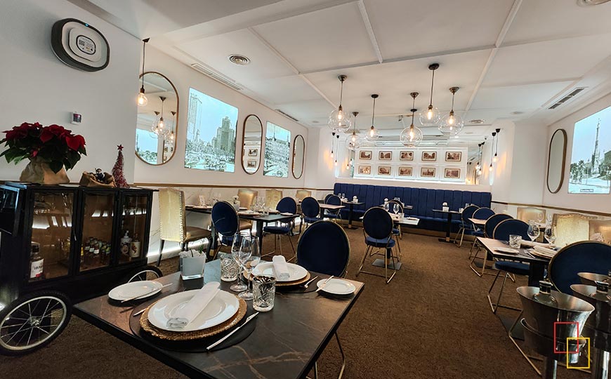Cada rincón del restaurante GastroVía 61 del Hotel Mayorazgo es un homenaje a la cultura culinaria madrileña