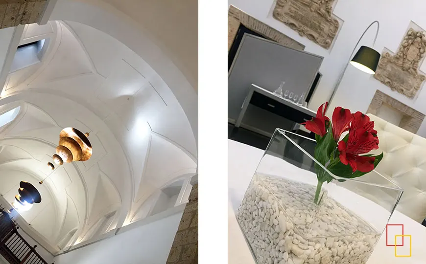 La sala se extiende bajo la bóveda de la iglesia - restaurante Villena