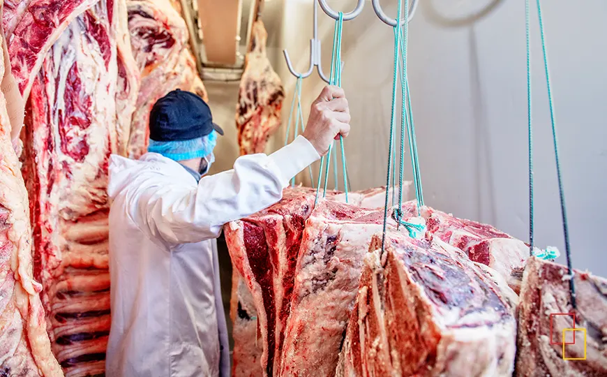Sala de maduración de carne en La Finca Madrid