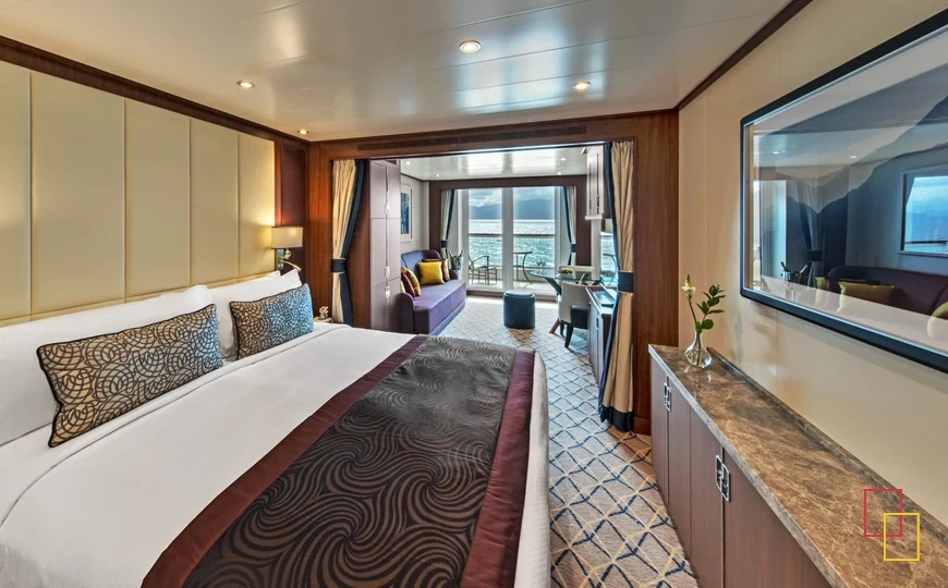 Suite con terraza en un crucero de lujo Seabourn