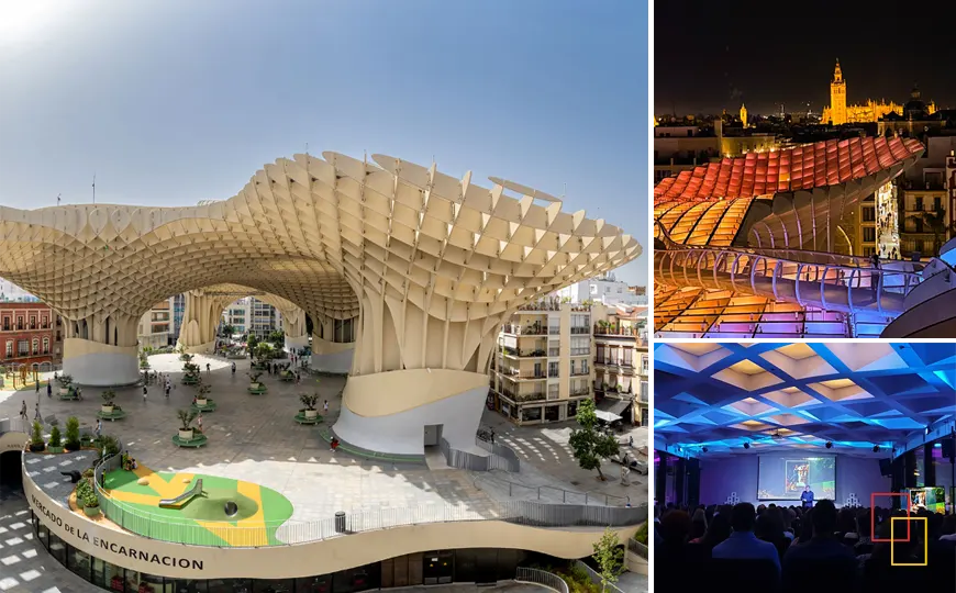 Setas de Sevilla: sala inmersiva, Plaza Mayor y pasarelas, uno de los mejores sitios en Sevilla para organizar eventos