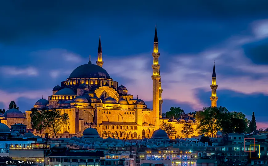 Panorámica de la Mezquita de Süleymaniye desde el exterior