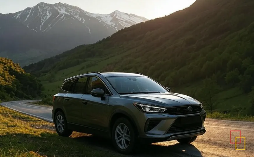 SUV recorriendo las carreteras del Pirineo