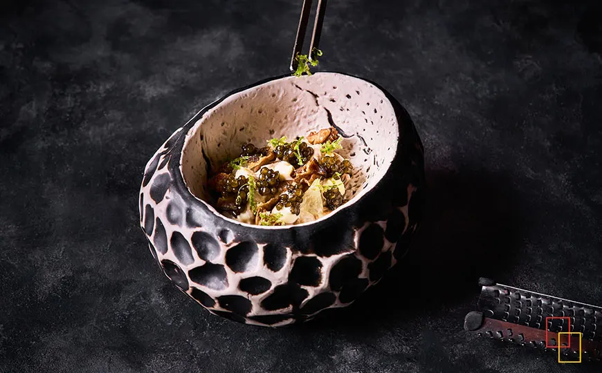 Tartare de ostra en texturas