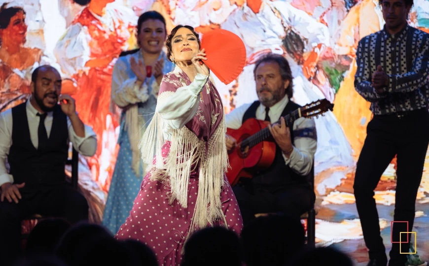 Bailaora en Teatro Flamenco Barcelona durante el espectáculo Inspiración