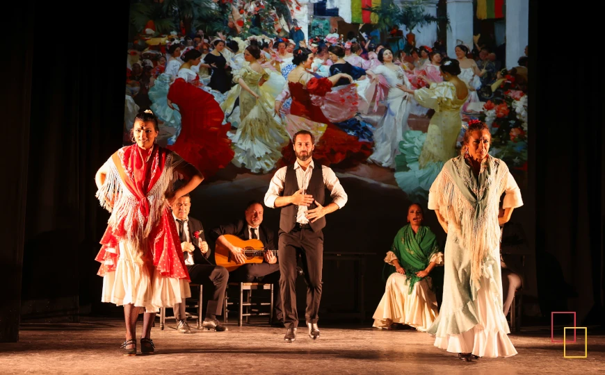 Escena principal del espectáculo en Teatro Flamenco Sevilla
