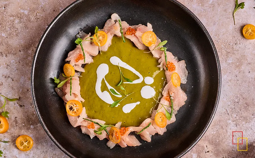 Tiradito de pez limón con leche de tigre de Barbillón