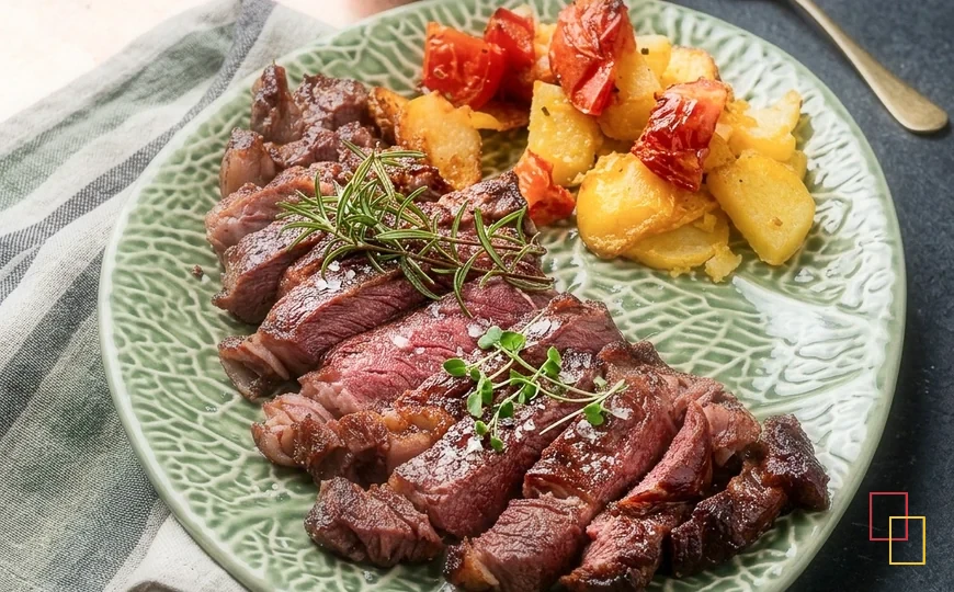 Plato de carne preparado en Torre de Cotes