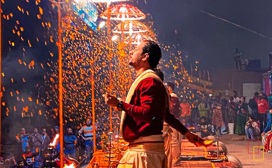 Ceremonia del aarti en Varanasi