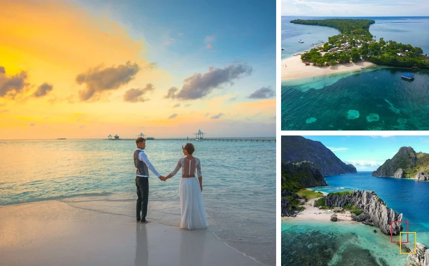 Luna de miel en Filipinas con islas, lagunas y playas tropicales