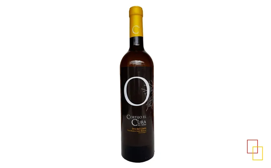 Botella de vino blanco joven ecológico Oro del Llano de Cortijo el Cura