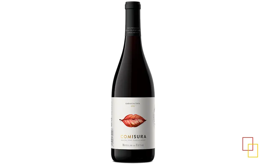 Botella del vino Comisura Tinto 2022 de Huellas del Tiétar (Garnacha)