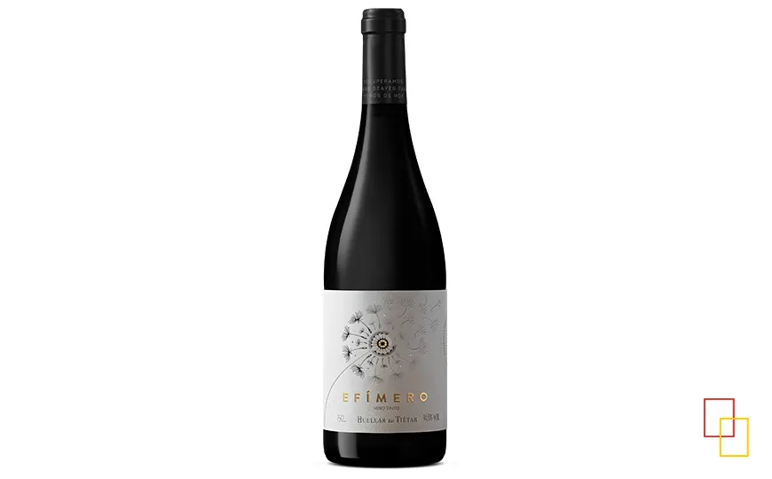Botella del vino Efímero 2023 de Huellas del Tiétar