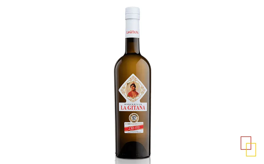Botella de Manzanilla La Gitana de Bodegas Hidalgo La Gitana