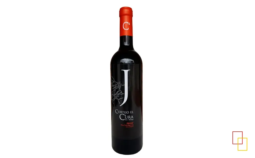 Botella de vino tinto crianza ecológico Jáncor de Cortijo el Cura