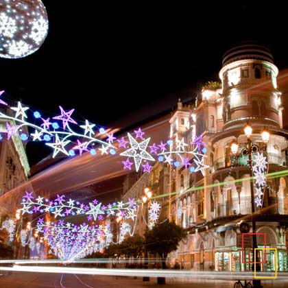 Iluminación temática en Navidad