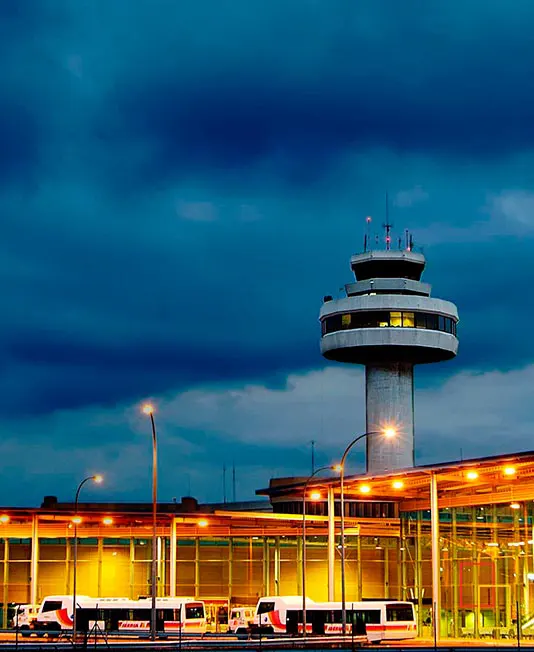 Zona exterior de la terminal del Aeropuerto de Palma de Mallorca